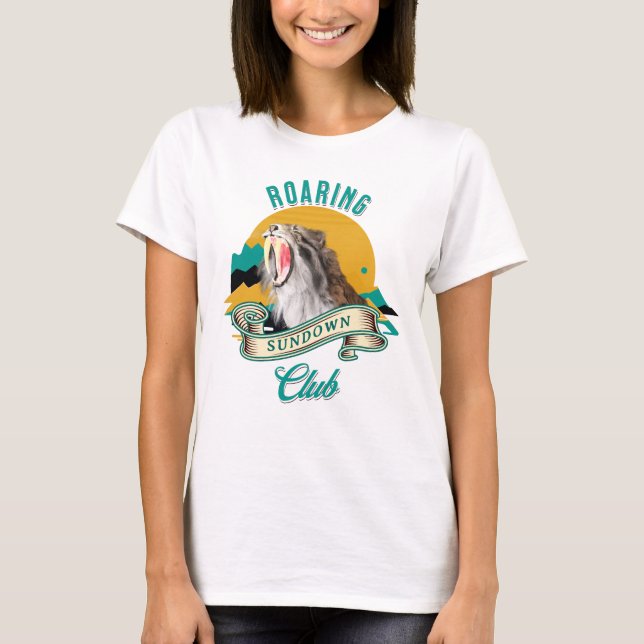 Roaring Sundown Club Sabertooth Tiger T Shirt (Framsida)
