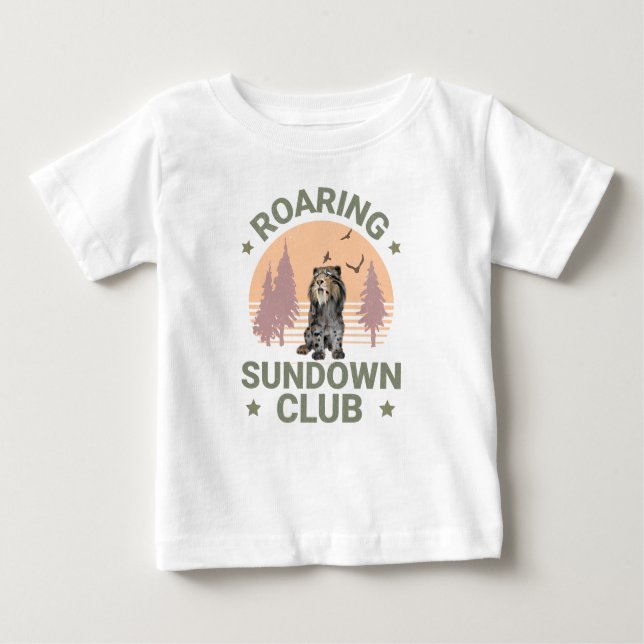 Roaring Sundown Klubb Sabertooth Tiger T Shirt (Framsida)