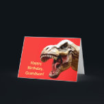 ROARING T-REX GRANDSON BIRTHDAY CARD TACK KORT<br><div class="desc">Här är ett födelsedagskort för den sonson som kärlek dinosaurier.</div>