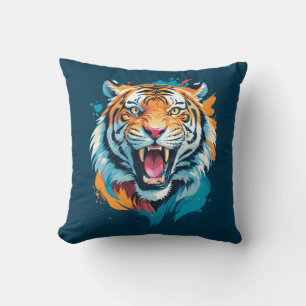 Roaring Tiger Ansikte Kudde