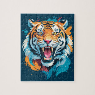 Roaring Tiger Ansikte Pussel