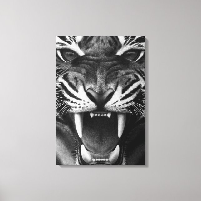 Roaring Tiger Canvastryck (Framsida)