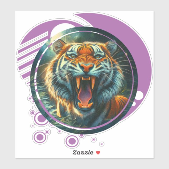 Roaring Tiger Klistermärken (Ark)