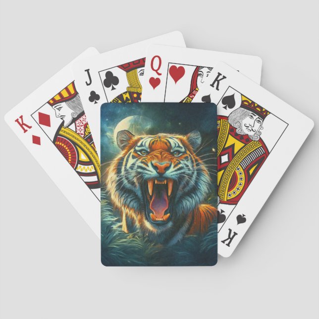 Roaring Tiger Moonlit Jungle Casinokort (Baksidan)