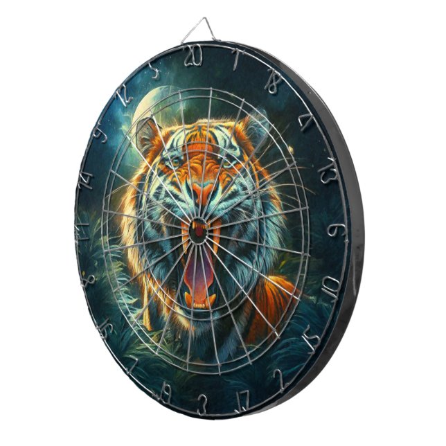 Roaring Tiger Moonlit Jungle Darttavla (Högra Framsidan)