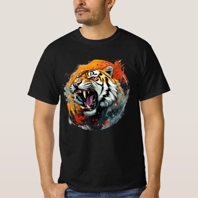 Roaring Tiger T-shirt - Intense färg (Framsida)