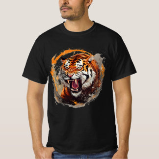 Roaring Tiger T-shirt - röda brandkretsar
