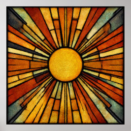 Roaring Twenties Art Deco Soluppgång Poster