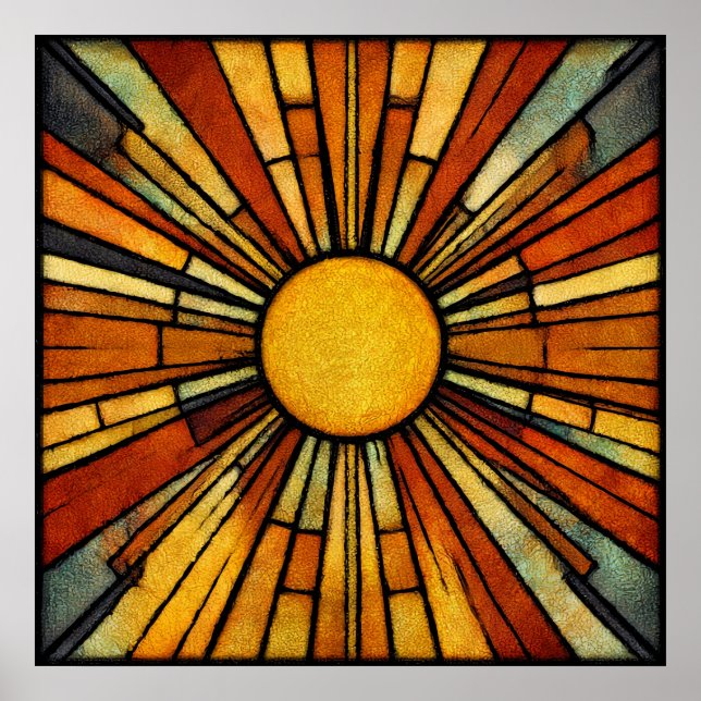 Roaring Twenties Art Deco Soluppgång  Poster (Framsidan)
