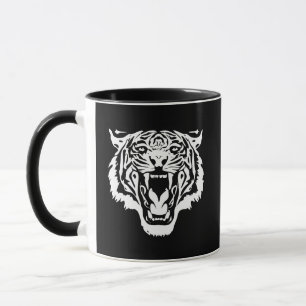 Roaring White Tiger Mugg