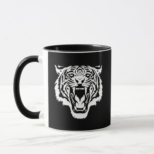 Roaring White Tiger Mugg (Vänster)
