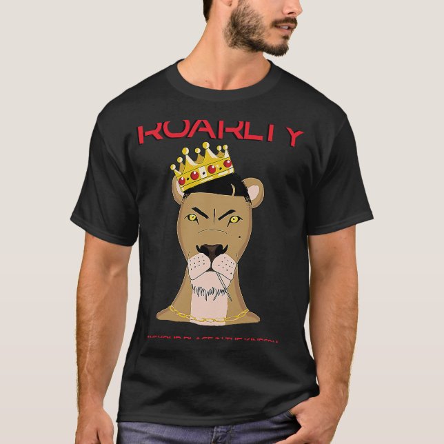 Roarlty Uproar Bold Roaring lejon 1 T Shirt (Framsida)