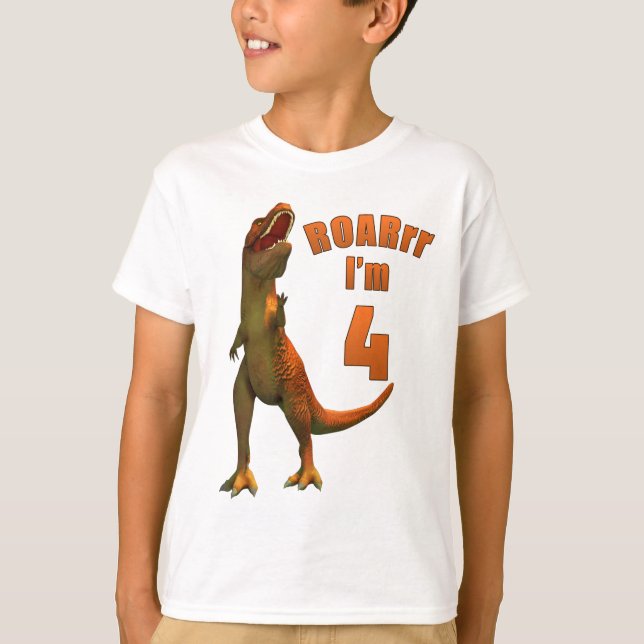 ROARrr I är 6 Roligtar T-Rex Kid Birthday T Shirt (Framsida)