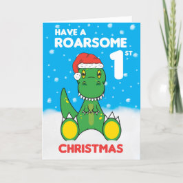 Roarsome 1:a Jul-Dinosaur-Helgdag kort