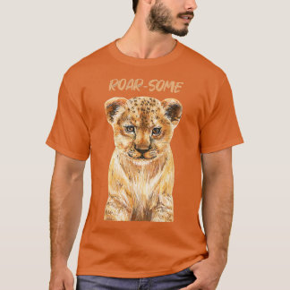 ROARSOME Cute Lejona Unge Baby Lejona Safari Vild  T Shirt