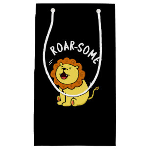 Roarsome Funny Roaring Lejon Pun Mörk BG