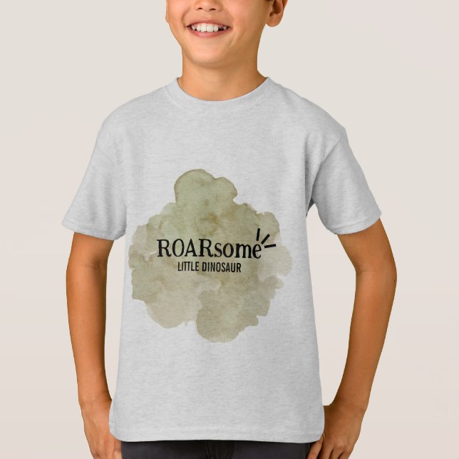 Roarsome Little Dinosaur Party T-shirt (Framsida)