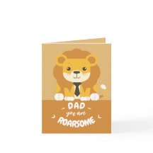 Roarsome Pappa Lejon Far's Day Card