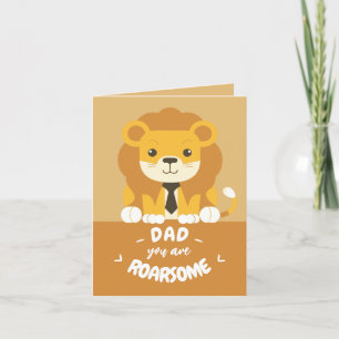 Roarsome Pappa Lejon Far's Day Card Helgkort