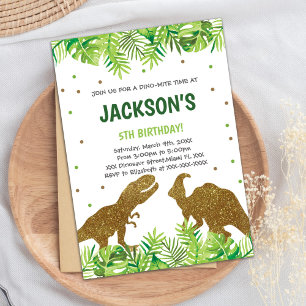 Roarsome Party Card for Boys or Girls Inbjudningar