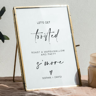 Roast a Marshmallow och Party S more Station Sign Poster