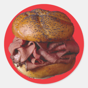 Roast Beef Sandwich Runt Klistermärke