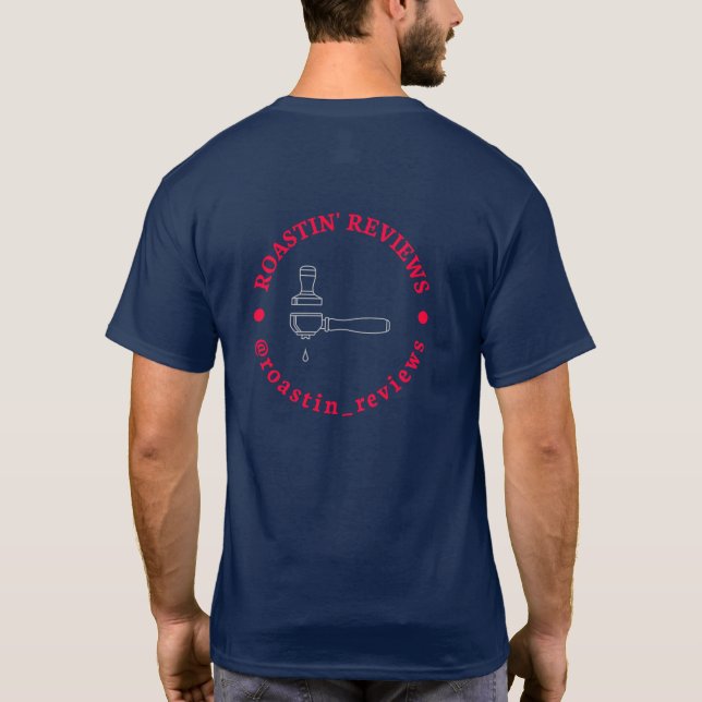 Roastin Review - Red logotyp T Shirt (Baksida)