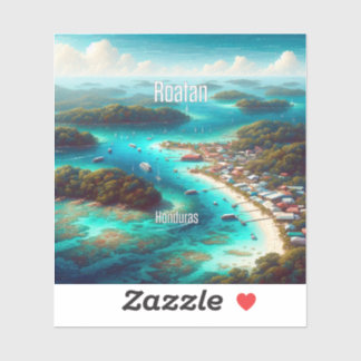 Roatan Honduras 3 Inch Vinyl Sticker Klistermärken