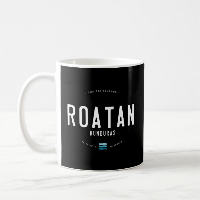 Roatan Honduras Beach Vågar Kaffemugg (Vänster)