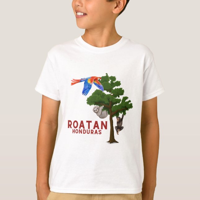 Roatan Honduras Children's Tshirt T Shirt (Framsida)