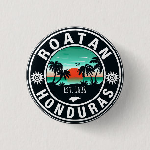 Roatán Honduras Island Retro Sunset Souvenirs 80-t Knapp
