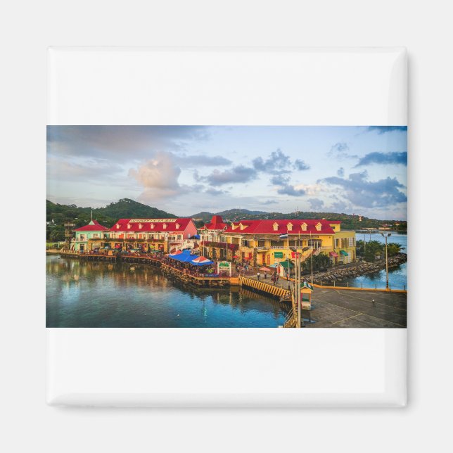 Roatan Honduras Port Magnet (Framsidan)