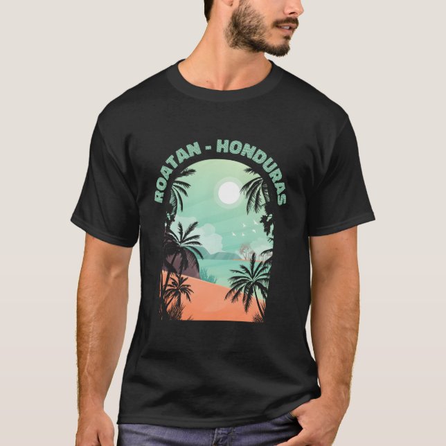 Roatan Honduras Reminder T Shirt (Framsida)