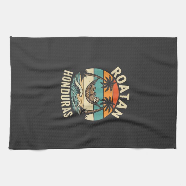 Roatan Honduras Senguaya T-Shirt Kökshandduk (Horisontell)