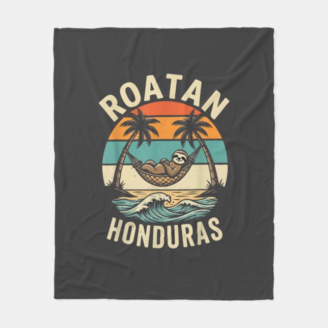 Roatan Honduras Senguida T-Shirt Fleecefilt (Framsidan)