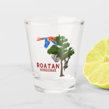 Roatan, Honduras Shot Glass