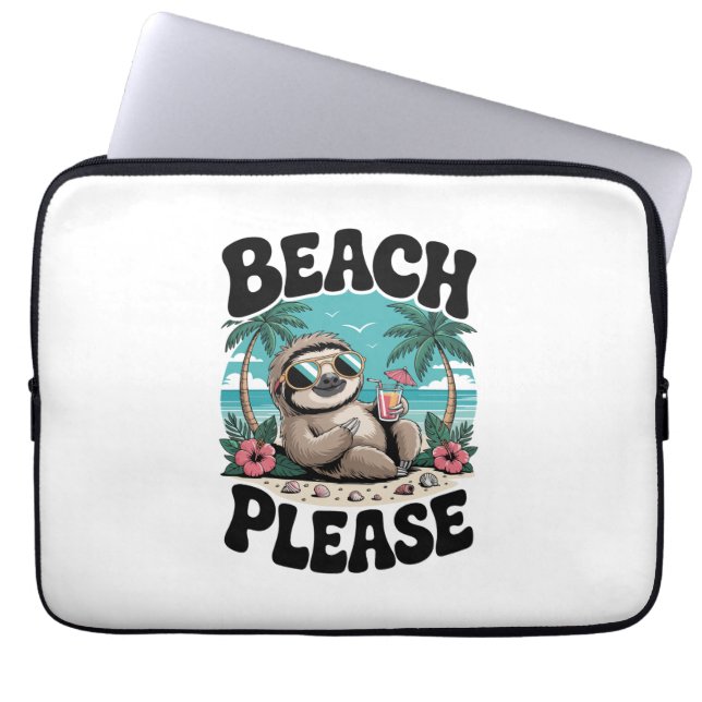 Roatan Honduras Sloth Summer Laptop Fodral (Framsidan)