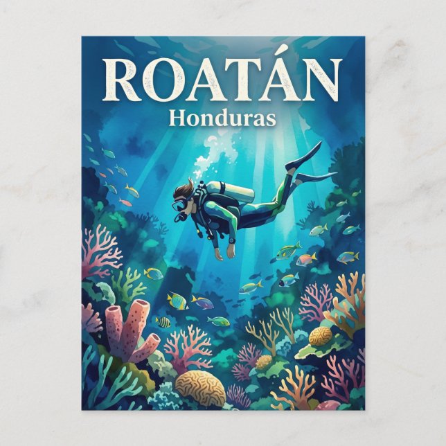 Roatán Honduras Vykort (Framsida)