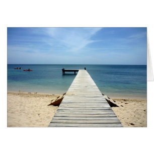 roatán pier hälsningskort