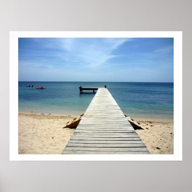 roatán pier poster (Framsidan)