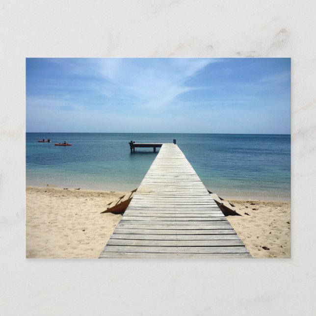 roatán pier vykort (Framsida)