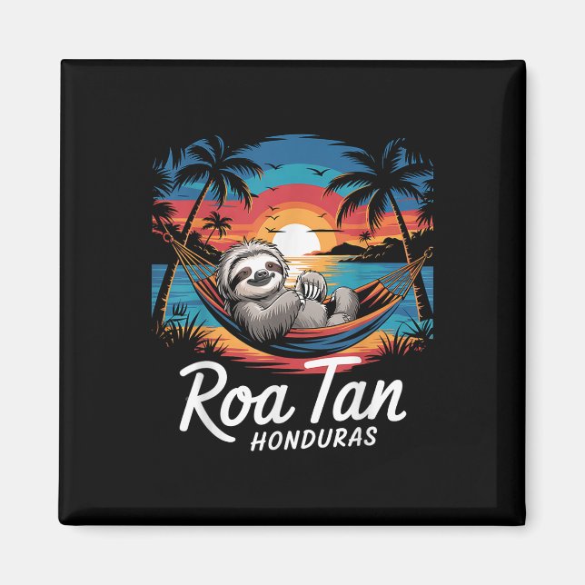 Roatan Sloth, Roatan Honduras Sloth, Roatan Magnet (Framsidan)