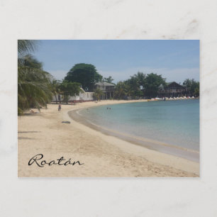 roatán-strand vykort