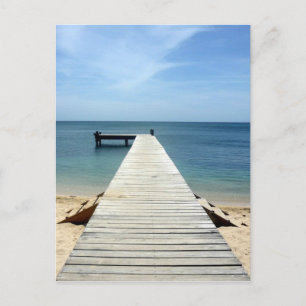 roatán wooden pier vykort
