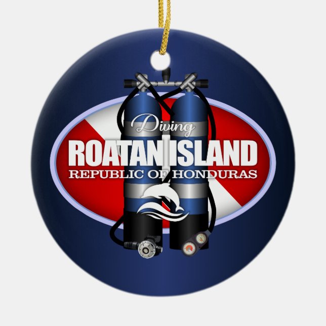 Roatanön (ST) Julgransprydnad Keramik (Framsidan)