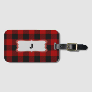 Rob Roy Tartan Red & Black Bag Märkre & Biz Card-p Bagagebricka