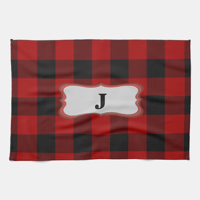 Rob Roy Tartan Red & Black Kitchen & Sports Towel Kökshandduk (Horisontell)