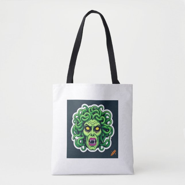 "Rob Zombie Medusa: Edgy design Bag" Tygkasse (Framsida)