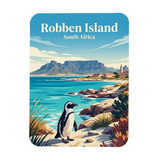Robben Island Sydafrika Magnet (Vertikal)