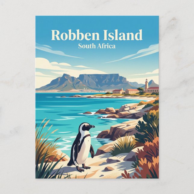 Robben Island Sydafrika Vykort (Framsida)